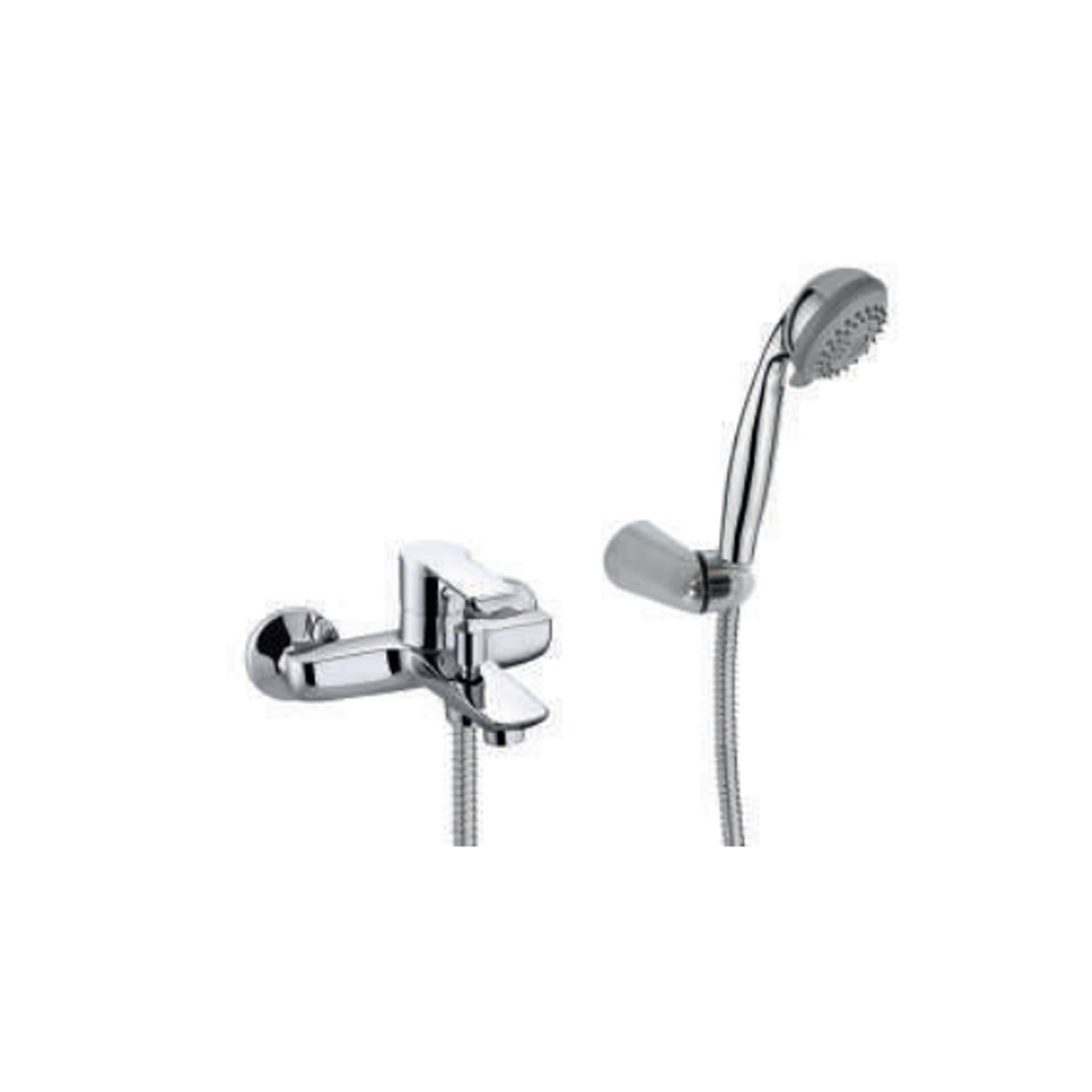 Miscelatore monocomando per vasca con kit doccino RubiFlux serie Kyros - Cromo by CeramicStore | Lo specialista del tuo bagno