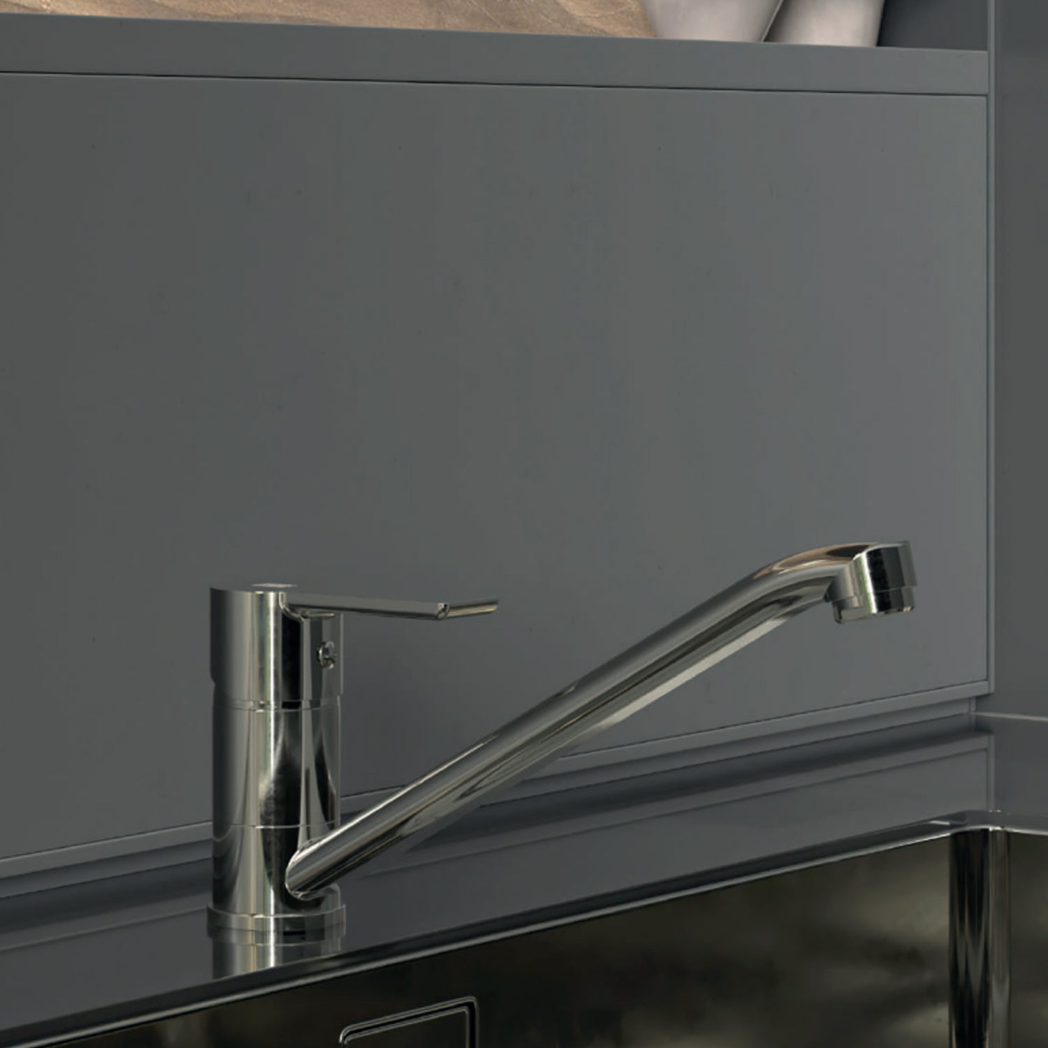  Miscelatore monocomando lavello a canna bassa RubiFlux serie Kyros - Cromo by CeramicStore | Lo specialista del tuo bagno