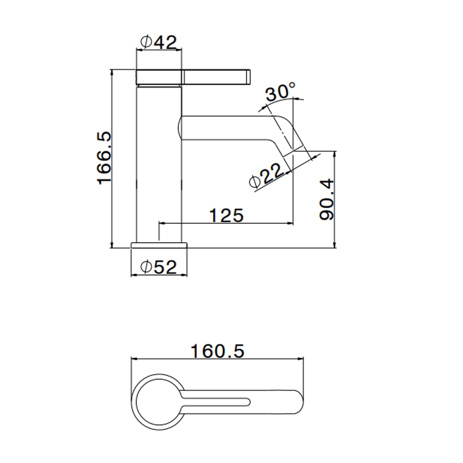  Miscelatore monocomando lavabo RubiFlux serie Tundra - Nickel by CeramicStore | Lo specialista del tuo bagno