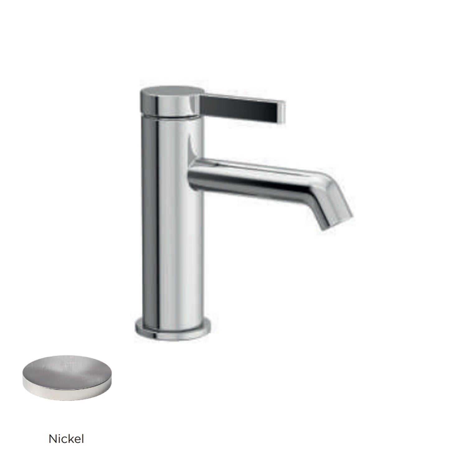 Miscelatore monocomando lavabo RubiFlux serie Tundra - Nickel by CeramicStore | Lo specialista del tuo bagno