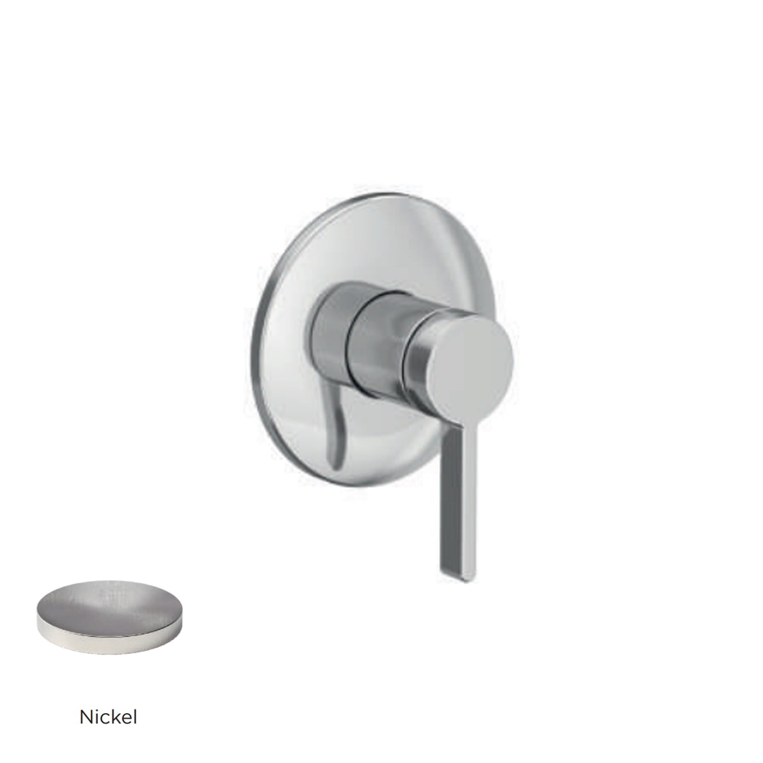 Miscelatore monocomando da incasso per doccia RubiFlux serie Tundra - Nickel by CeramicStore | Lo specialista del tuo bagno