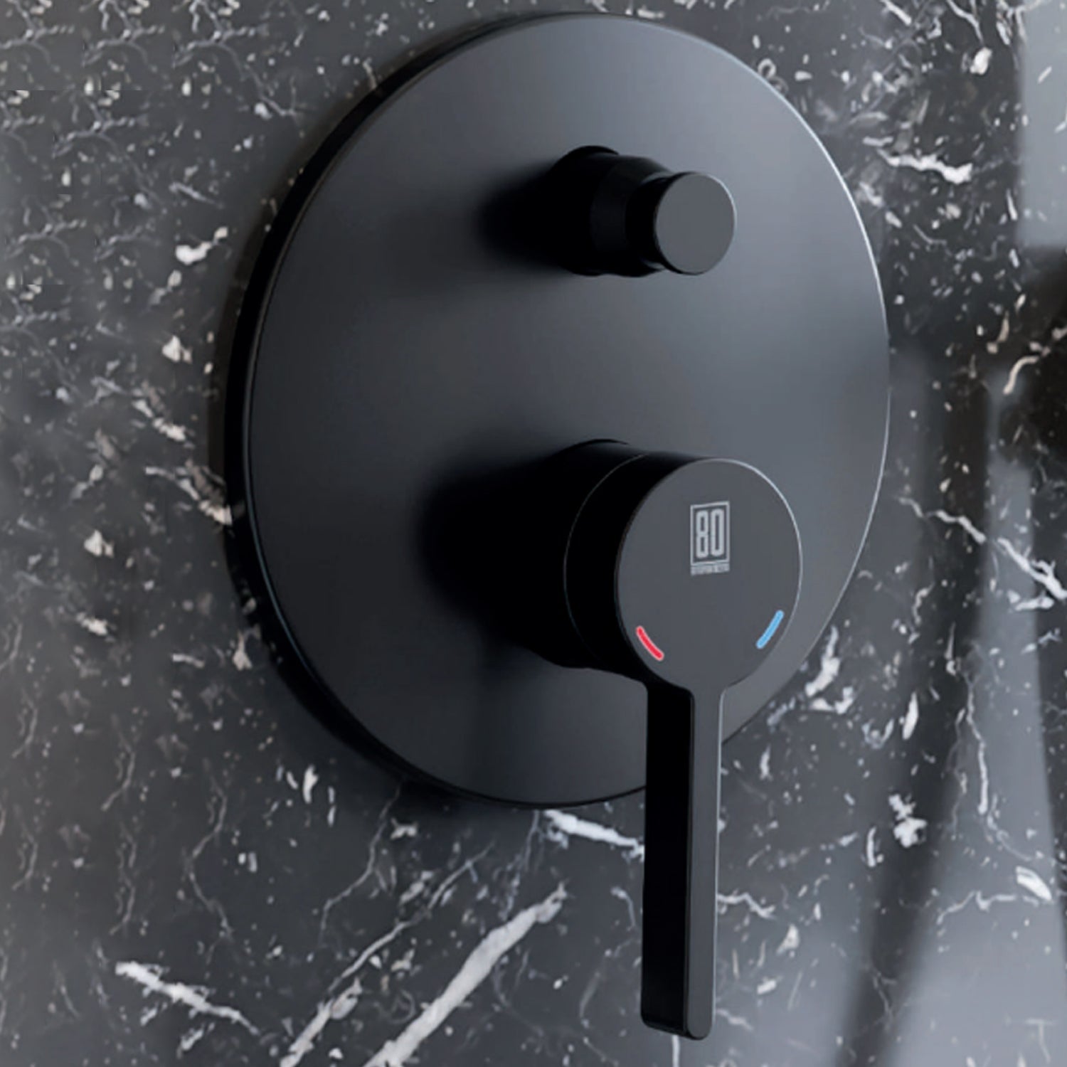  Miscelatore monocomando da incasso per doccia con deviatore RubiFlux serie Tundra - Nero Opaco by CeramicStore | Lo specialista del tuo bagno