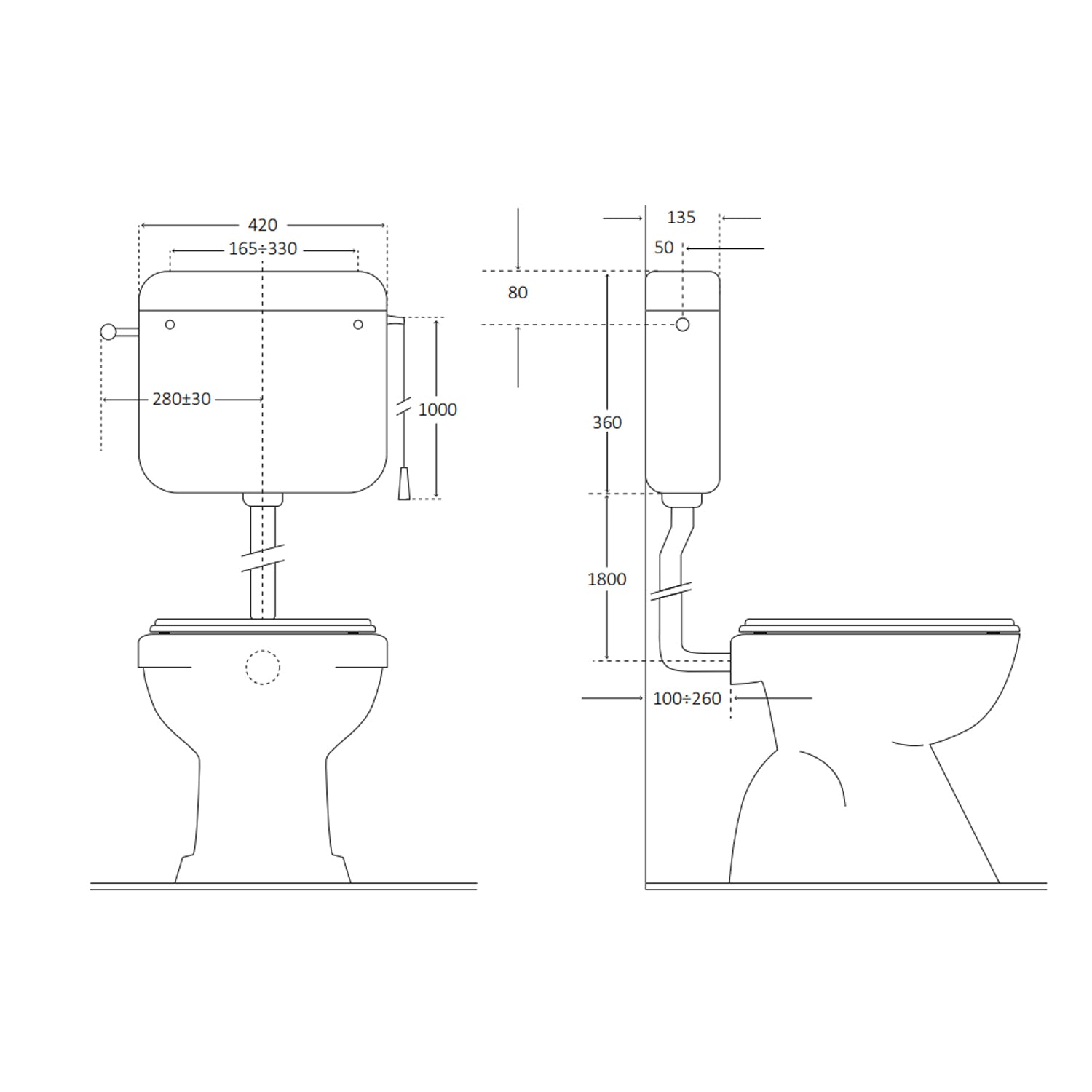 Cassetta WC in ABS BathCore modello Elevia 2