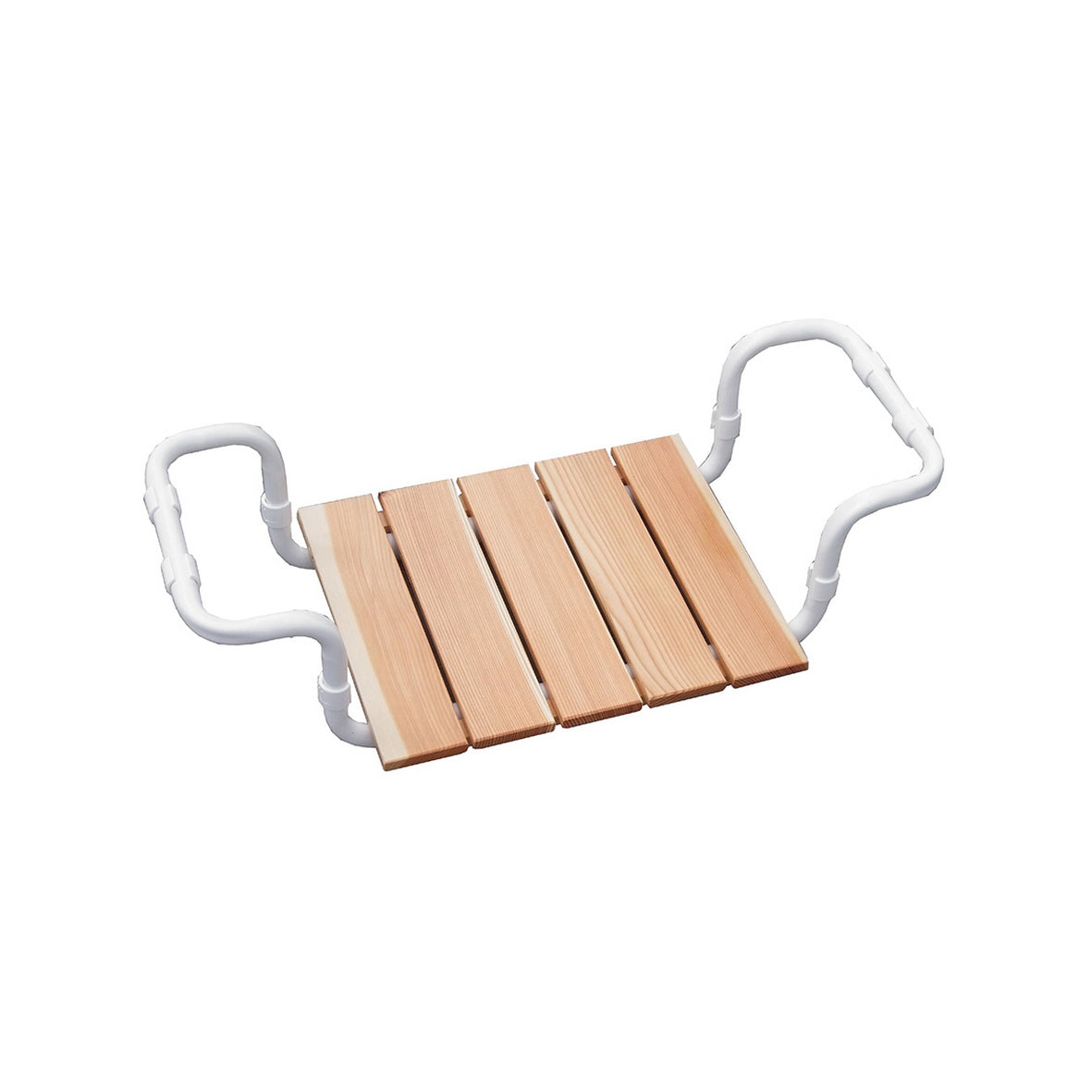 Sedile per vasca regolabile senza schienale BathCore - Larice/Bianco