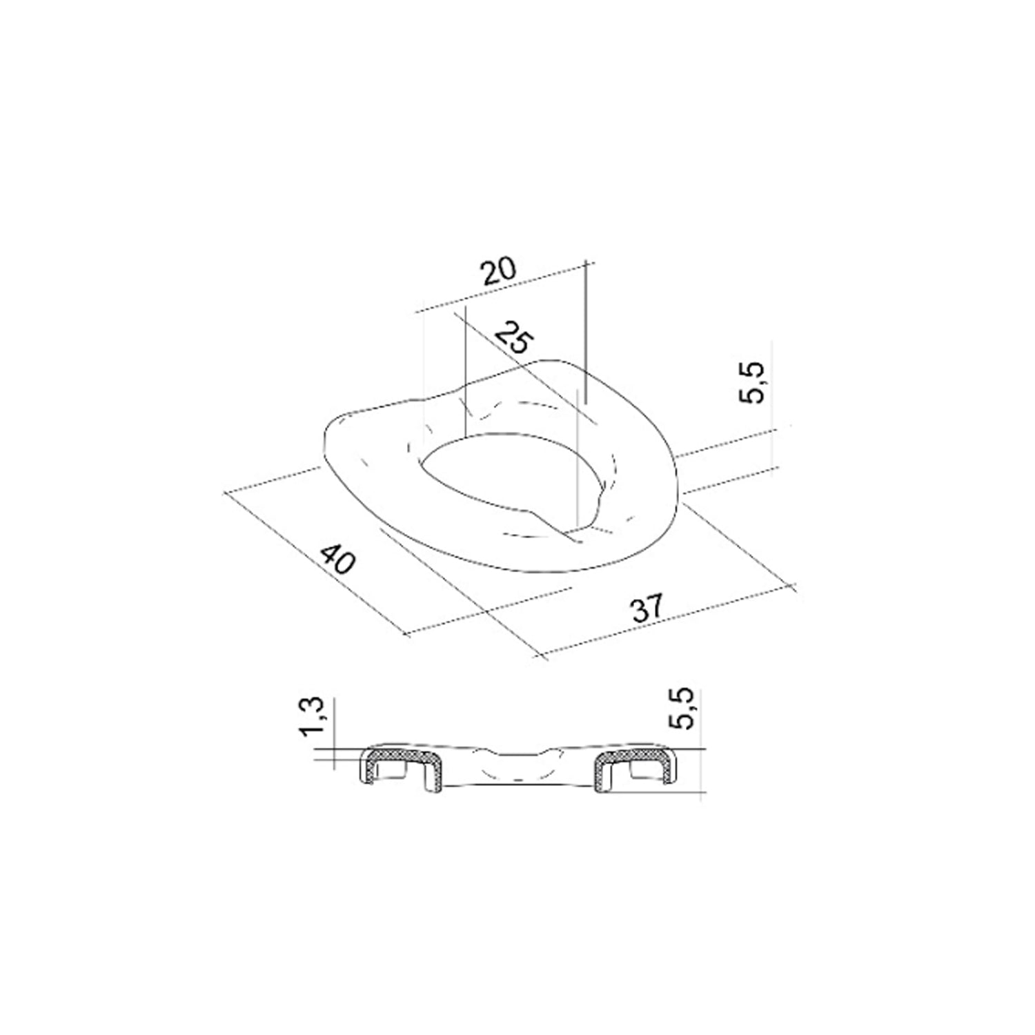 Cuscino morbido per alzawater in XL Extralight BathCore - Grigio Chiaro 2