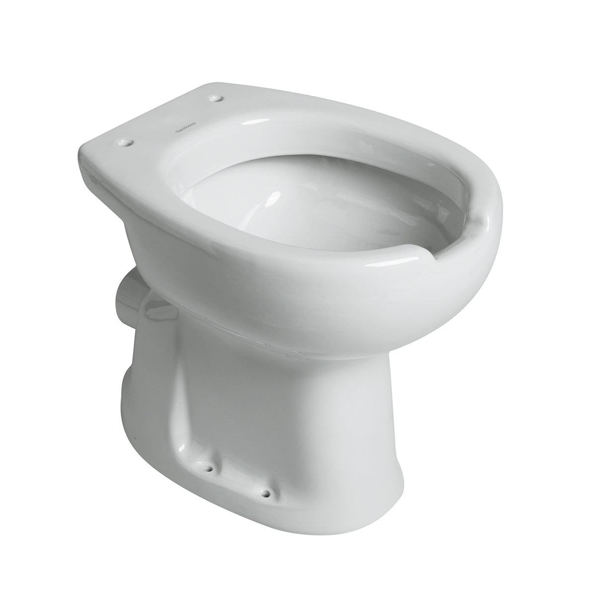 Vaso per disabili con apertura frontale BathCore con scarico a pavimento modello Consil 48 cm - Bianco