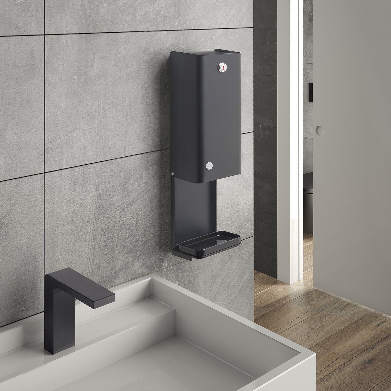  Distributore di sapone/gel igienizzante Touchless di Gedy modello Bonito - Nero Matt by CeramicStore | Lo specialista del tuo bagno