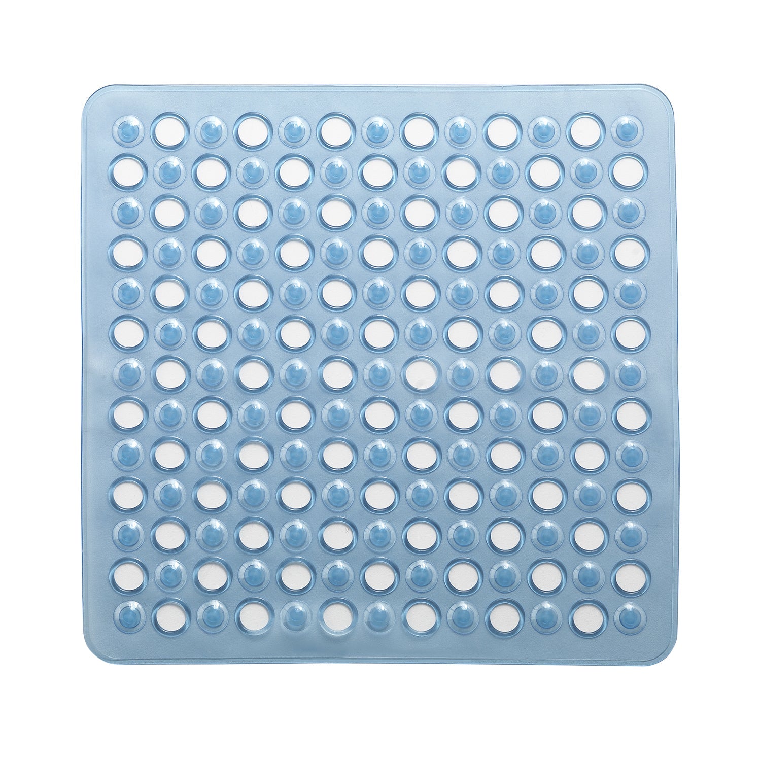 Tappeto antiscivolo doccia 50x50 modello Maim di Gedy - Trasparente azzurro by CeramicStore | Lo specialista del tuo bagno