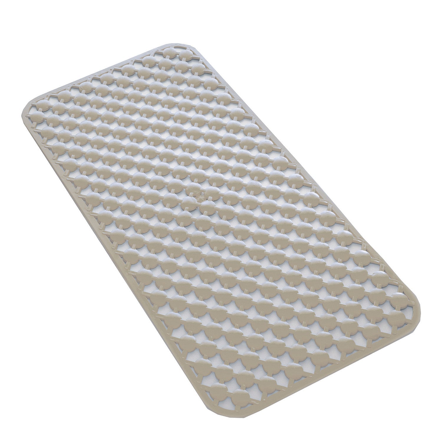 Tappeto antiscivolo vasca 36x71 in gomma modello Geo di Gedy - Beige by CeramicStore | Lo specialista del tuo bagno