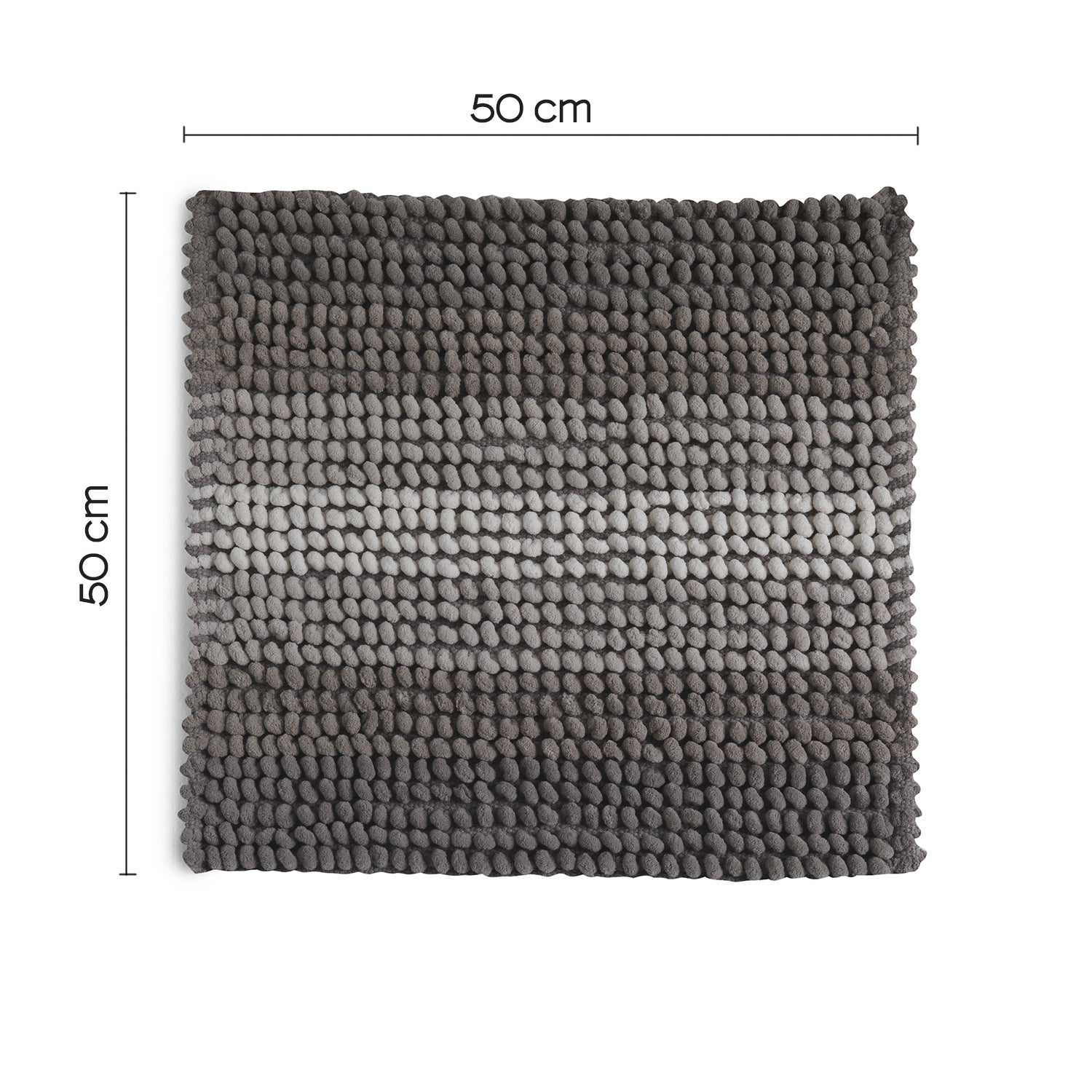  Tappeto 50x50 in cotone e poliestere con fondo antiscivolo Bubble di Gedy - Tortora chiaro by CeramicStore | Lo specialista del tuo bagno