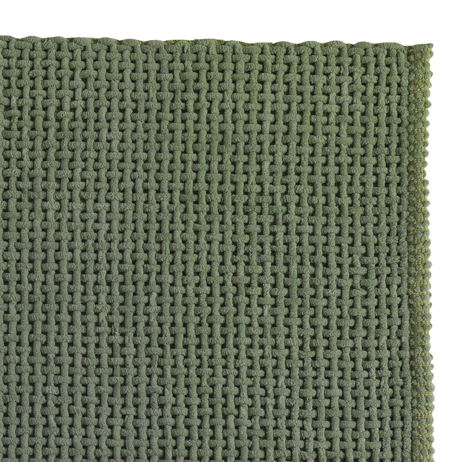  Tappeto 50x50 in cotone e poliestere con fondo antiscivolo Knot di Gedy - Verde by CeramicStore | Lo specialista del tuo bagno