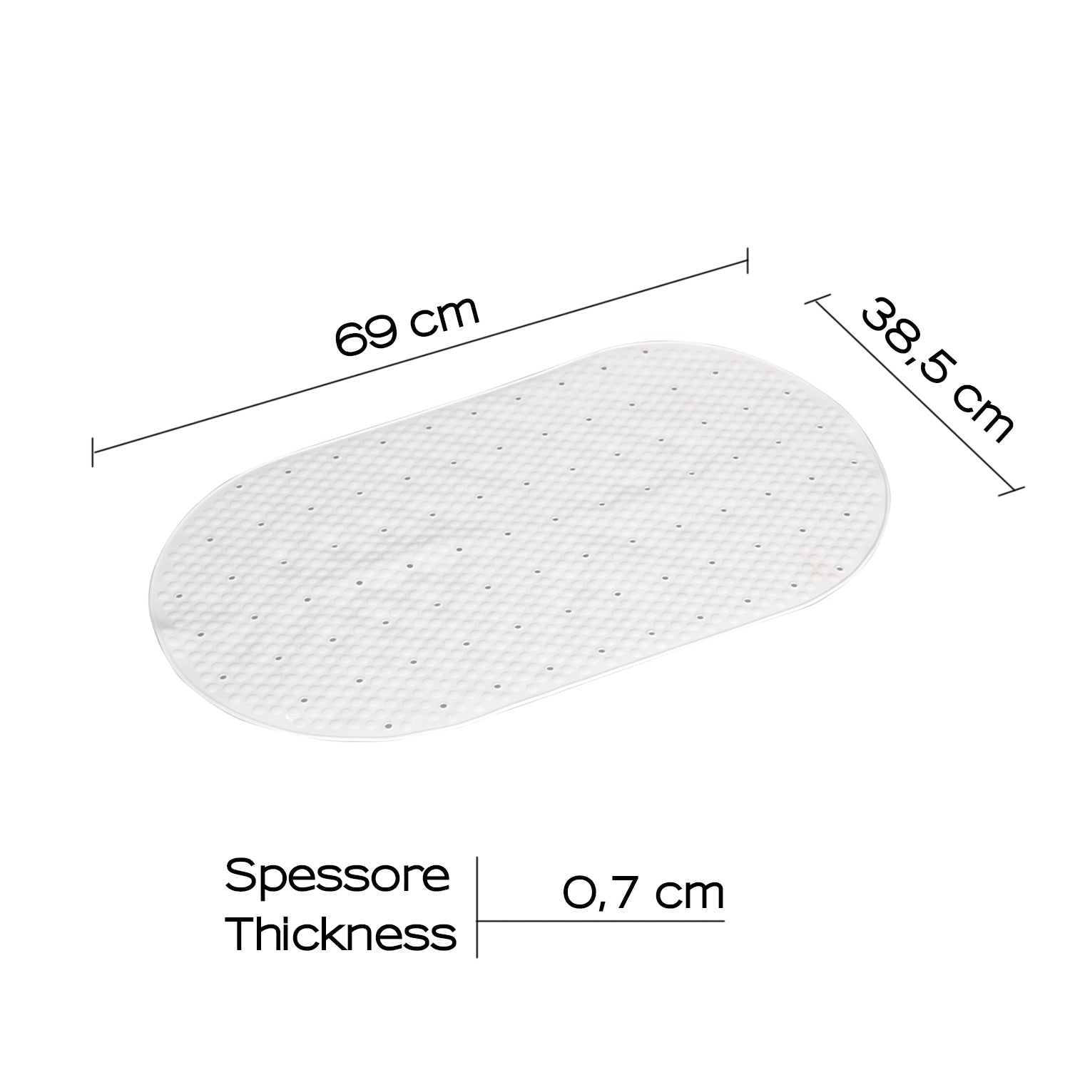  Tappeto antiscivolo vasca modello Solid di Gedy - Bianco by CeramicStore | Lo specialista del tuo bagno