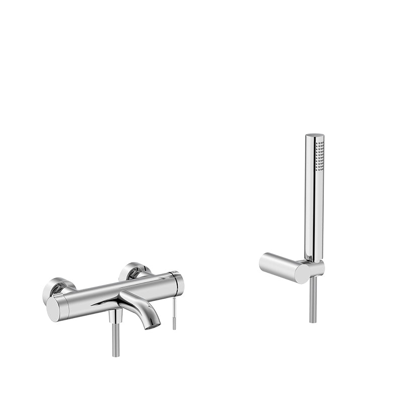 Miscelatore vasca esterno RubiFlux York in ottone cromato lucido completo di set duplex