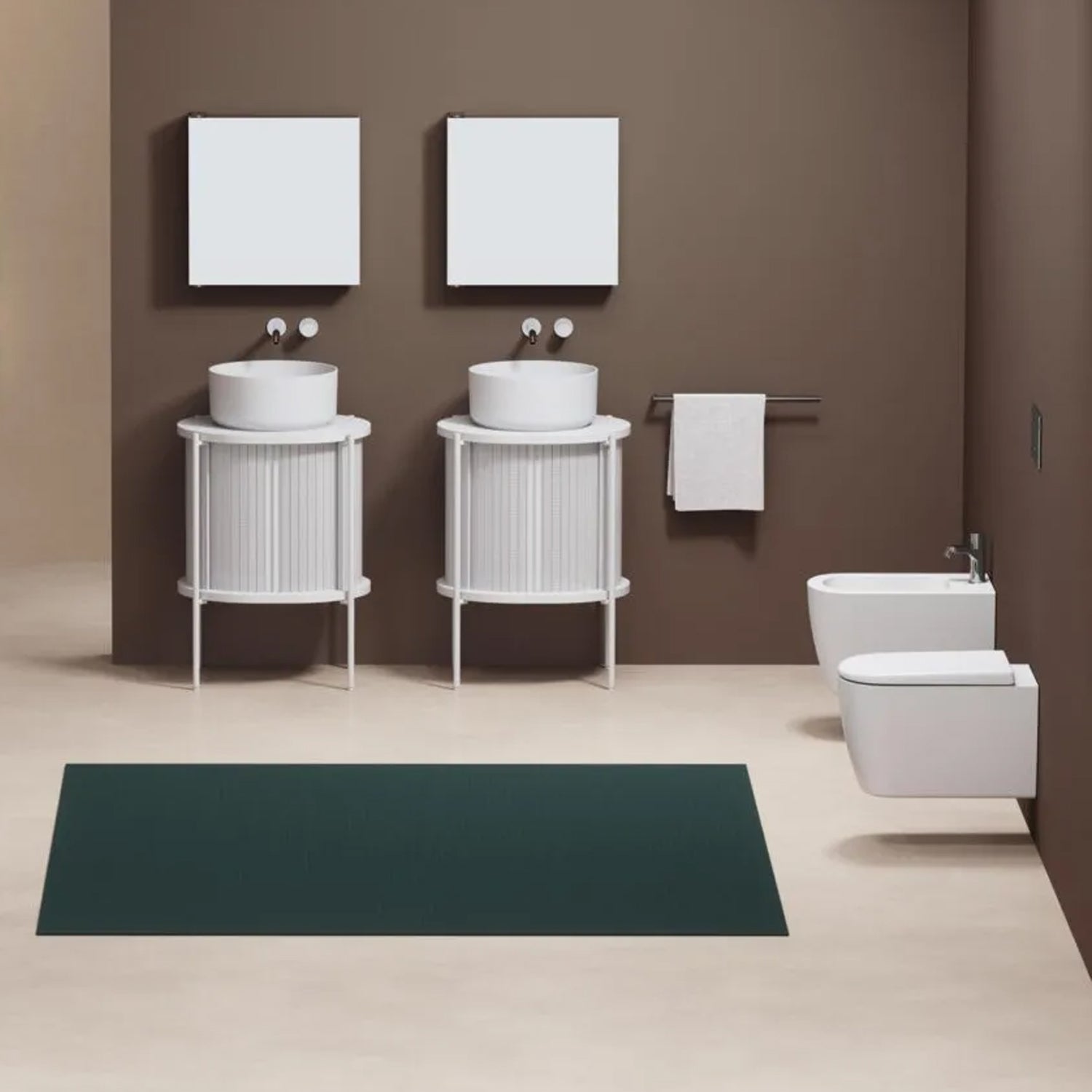  Lavabo rotondo Azzurra serie Aurea 40x40x17 cm - Bianco lucido