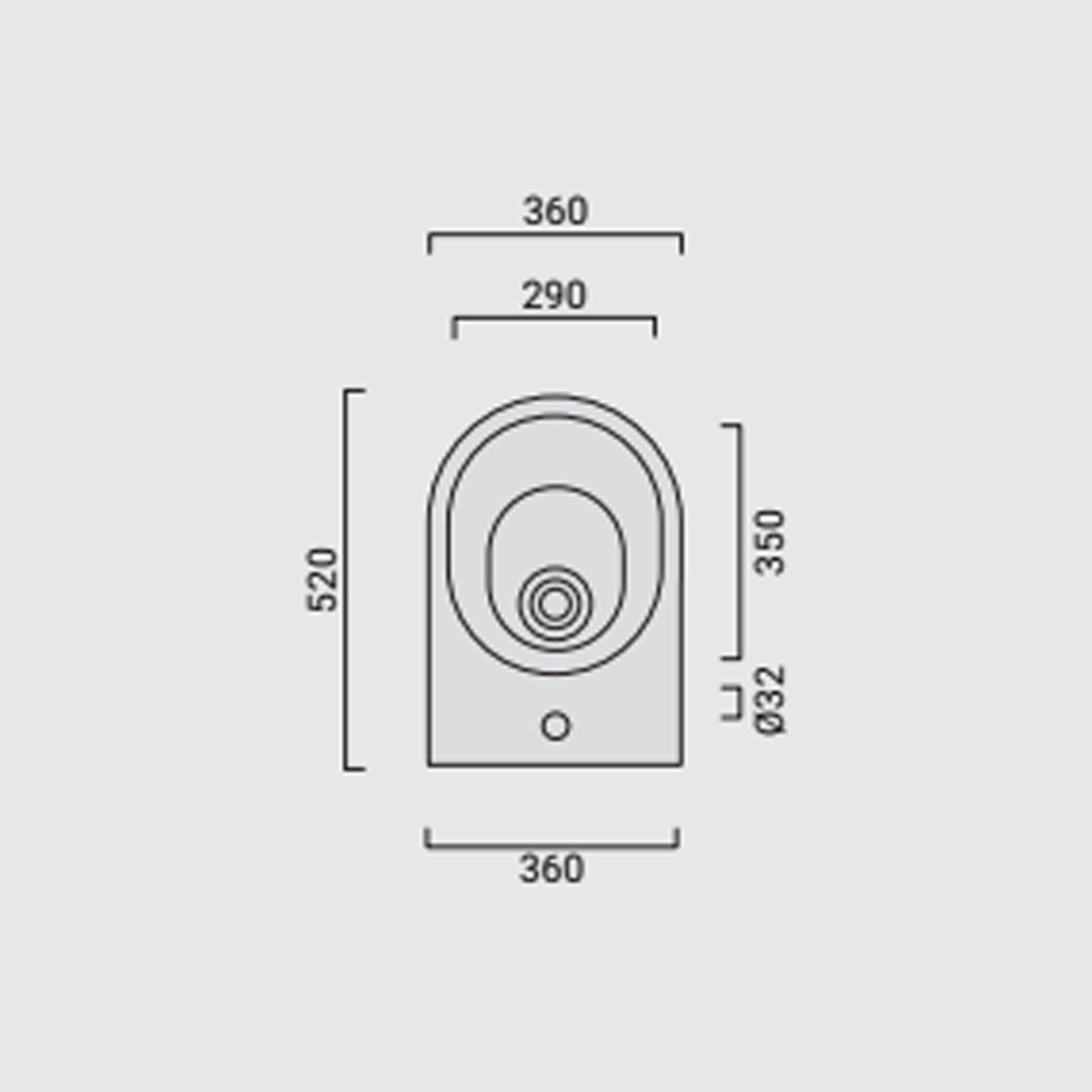 Bidet filomuro Domus Falerii collezione Multipla bianco lucido