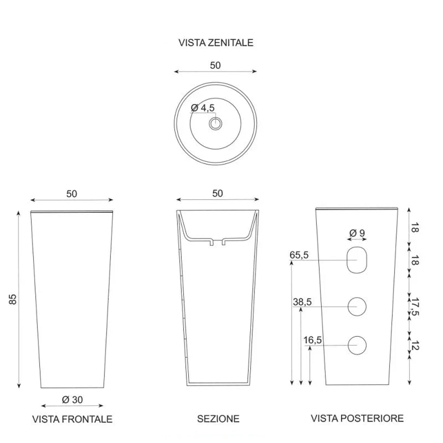 500024 -Lavabo freestanding in ceramica Bathcore 4