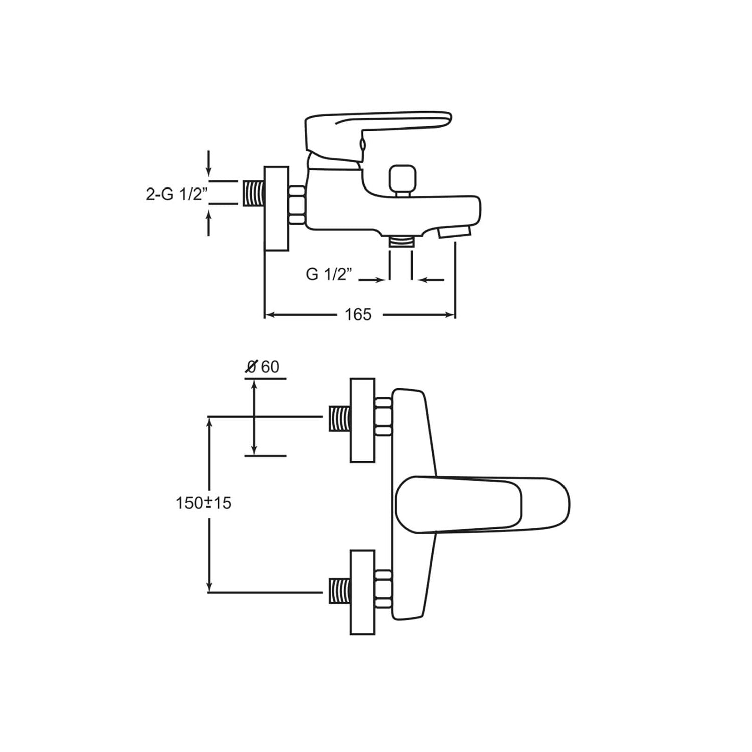  Set miscelatore lavabo
