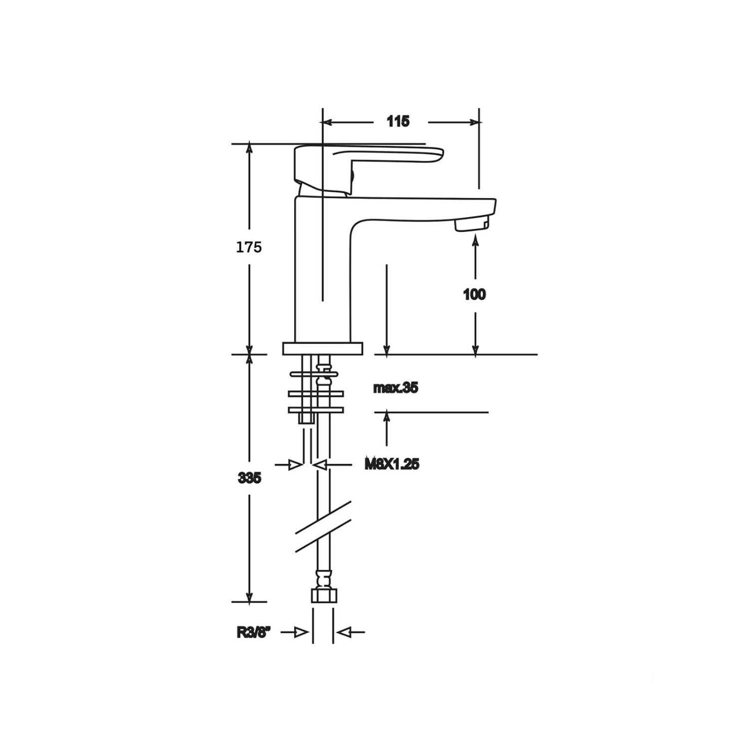  Set miscelatore lavabo