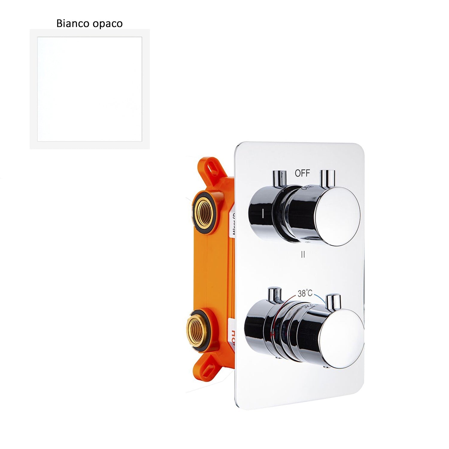 Termostatico doccia incasso 2 vie con easy box bianco opaco by CeramicStore | Lo specialista del tuo bagno