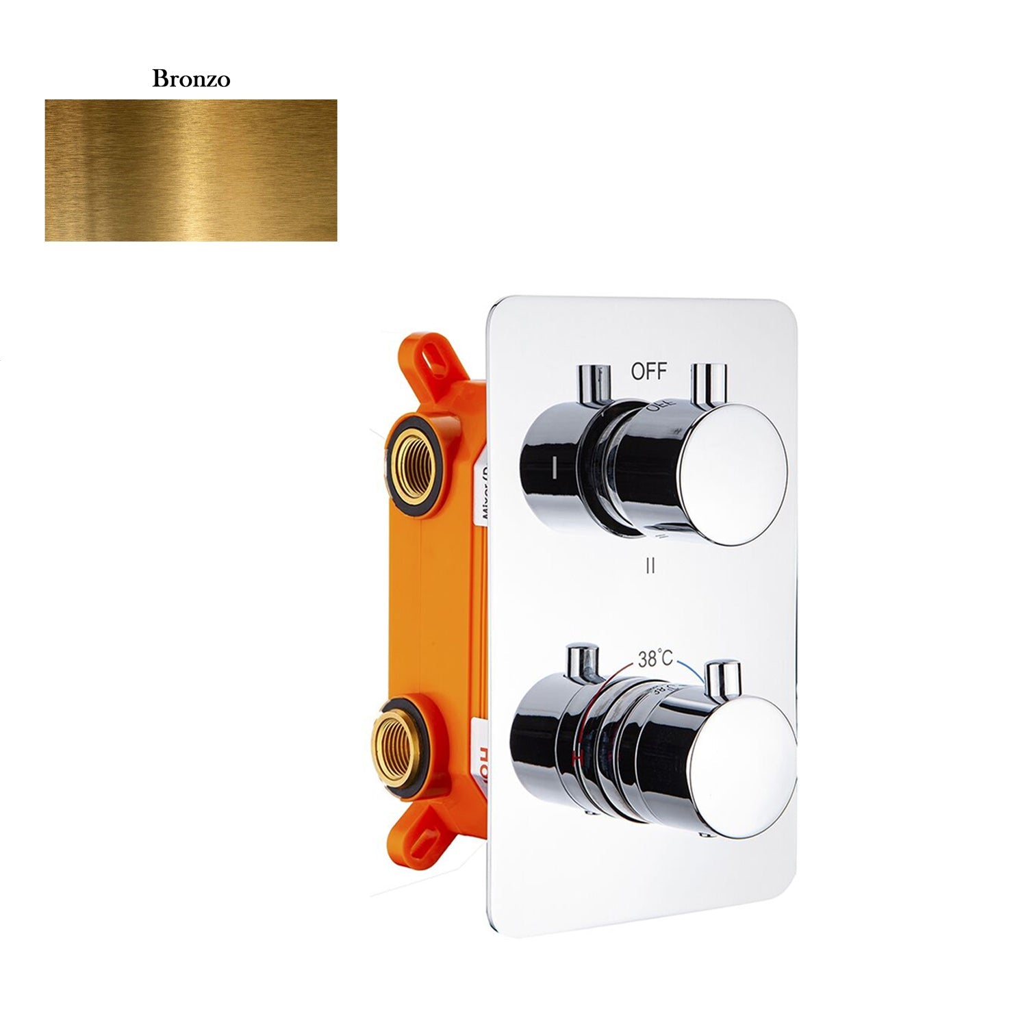 Termostatico doccia incasso 2 vie con easy box bronzo by CeramicStore | Lo specialista del tuo bagno