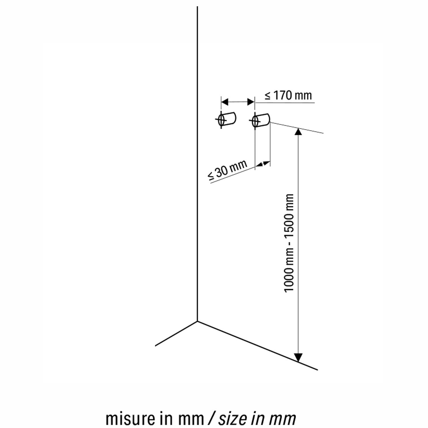 Pannello doccia idromassaggio Monte Bianco acciaio inox bianco miscelatore incasso a 3 vie 3