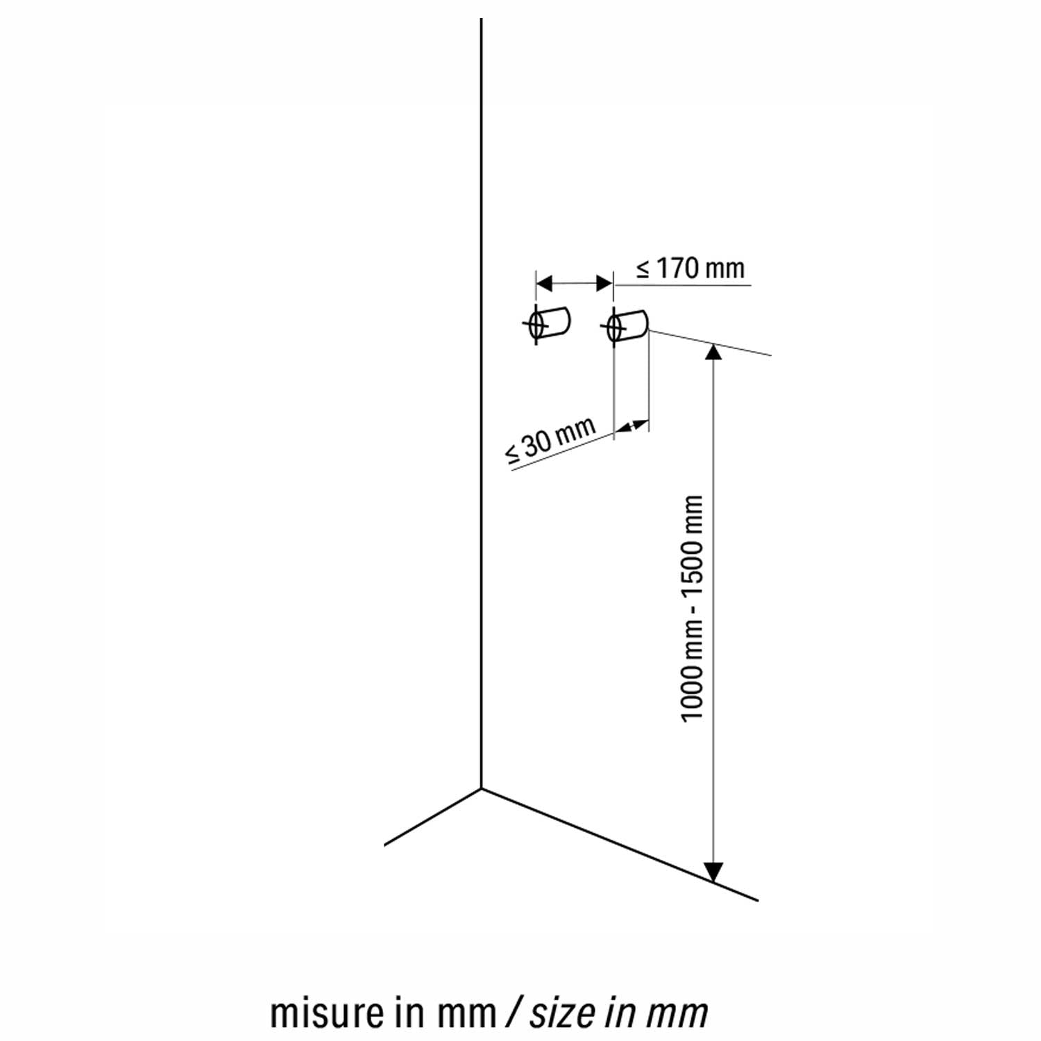Pannello doccia idromassaggio Monte Grappa acciaio inox effetto specchio con cascata 2