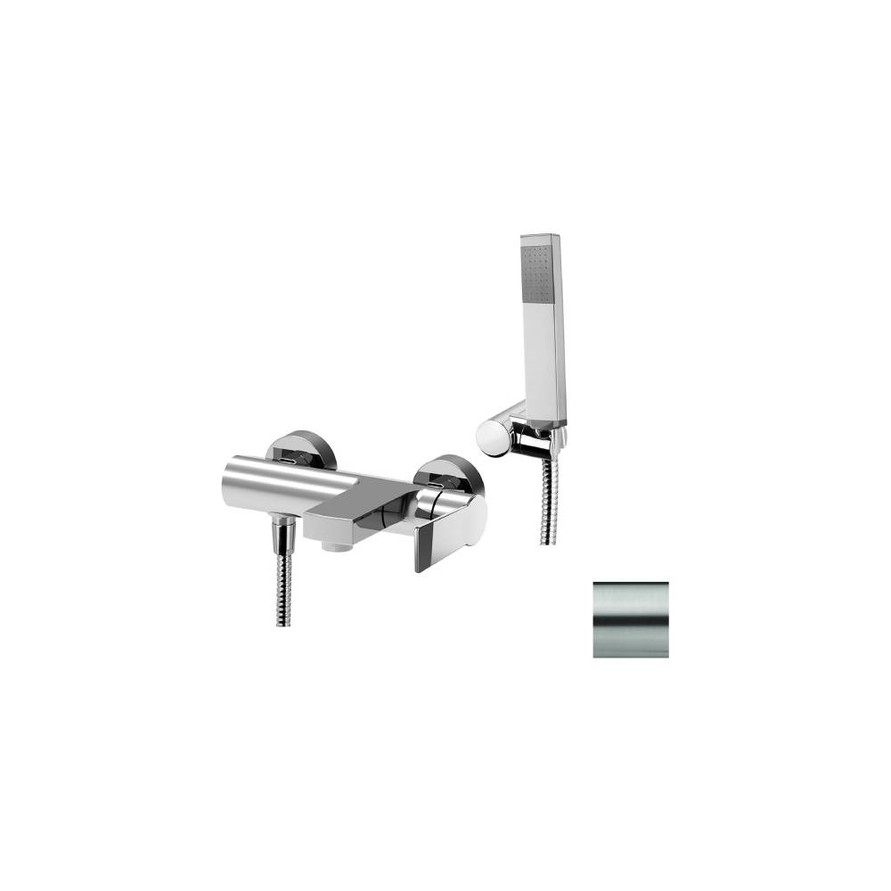 Miscelatore vasca a parete con duplex serie Tango modello TA023ST steel looking Paffoni by CeramicStore | Lo specialista del tuo bagno
