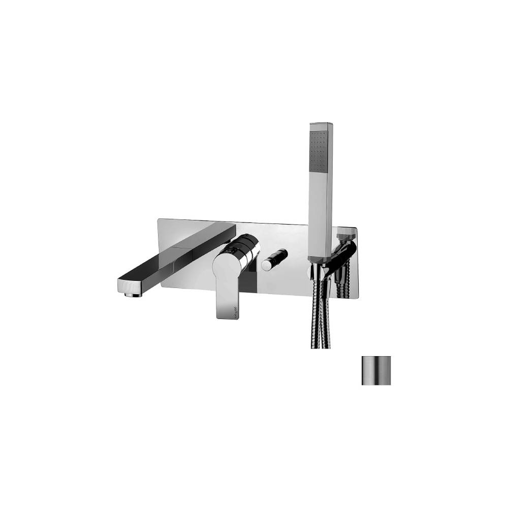 Miscelatore vasca a parete con duplex serie Tango modello TA001ST steel looking Paffoni by CeramicStore | Lo specialista del tuo bagno