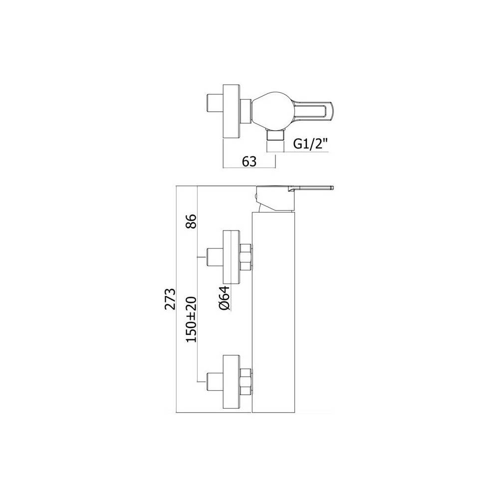  Miscelatore doccia serie Ringo modello RIN168RNO colore nero opaco rovesciato Paffoni by CeramicStore | Lo specialista del tuo bagno