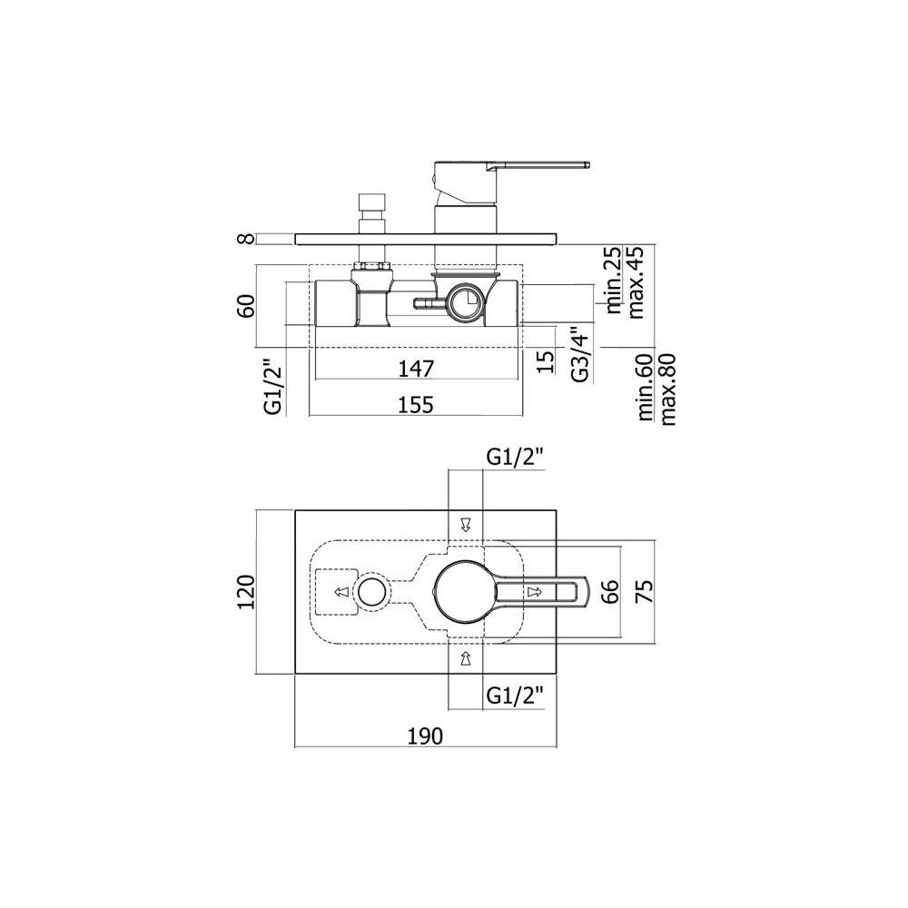  Miscelatore doccia incasso serie Ringo modello RIN015NO/M con deviatore colore nero opaco Paffoni by CeramicStore | Lo specialista del tuo bagno