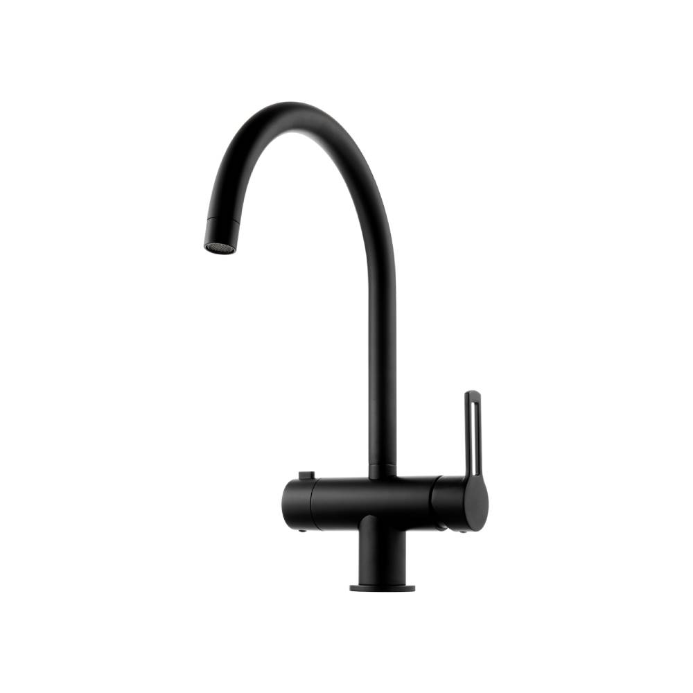 Miscelatore cucina serie Ringo modello RIN184NO colore nero opaco con attacco lavastoviglie Paffoni by CeramicStore | Lo specialista del tuo bagno