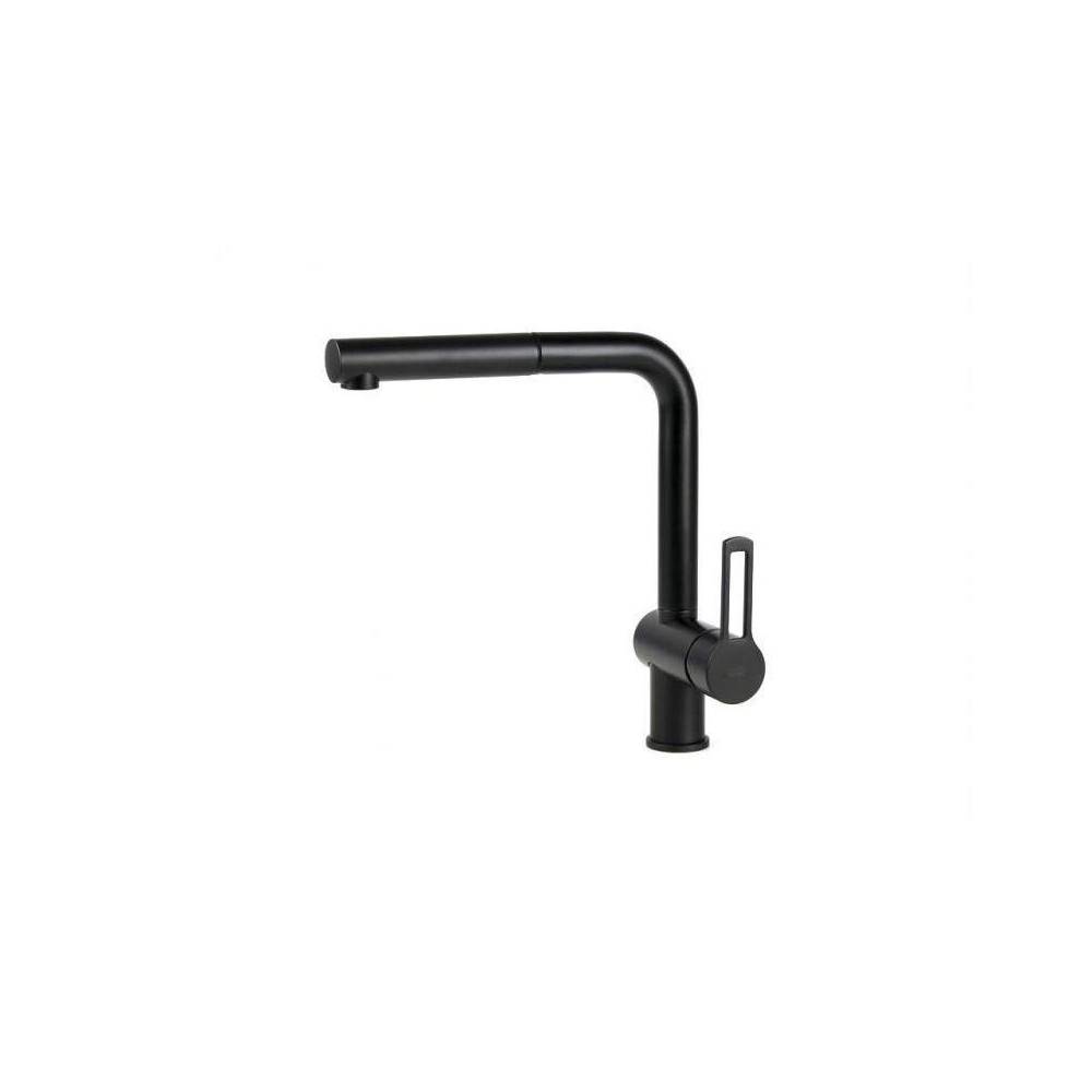 Miscelatore lavello con doccetta estraibile serie Ringo modello RIN185NO colore nero opaco Paffoni by CeramicStore | Lo specialista del tuo bagno