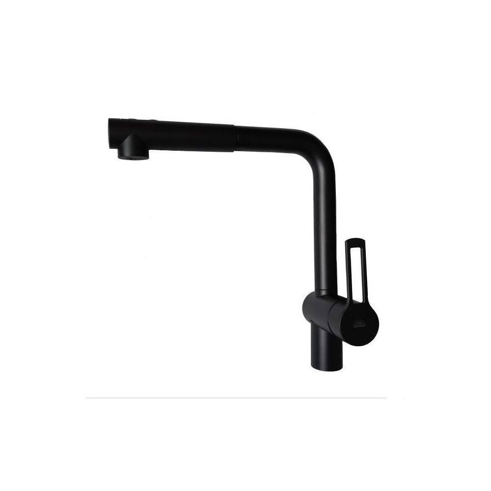 Miscelatore lavello con doccetta estraibile 2 getti serie Ringo modello RIN285NO colore nero opaco Paffoni by CeramicStore | Lo specialista del tuo bagno