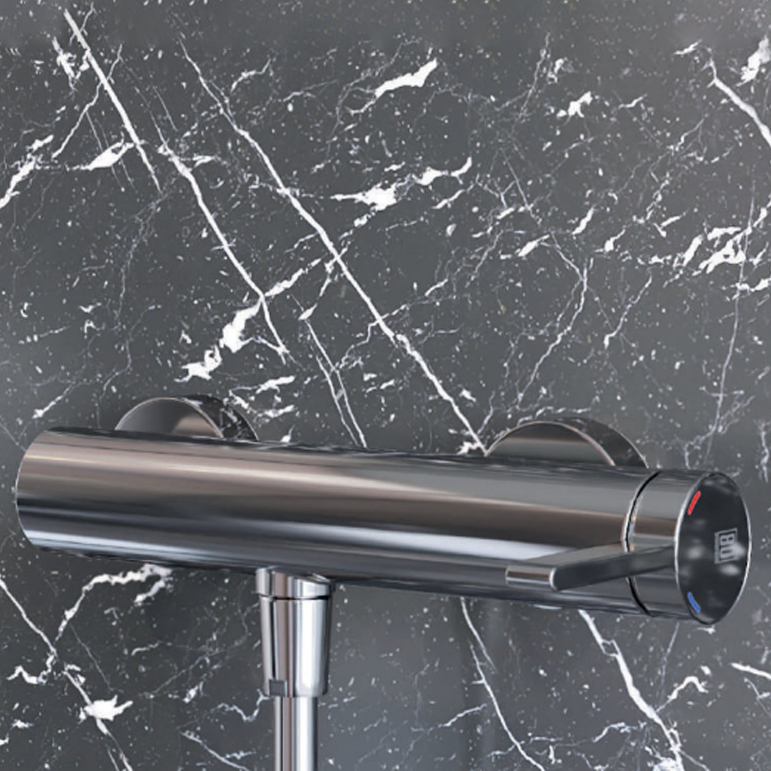  Miscelatore monocomando esterno per doccia RubiFlux serie Tundra - Nickel by CeramicStore | Lo specialista del tuo bagno