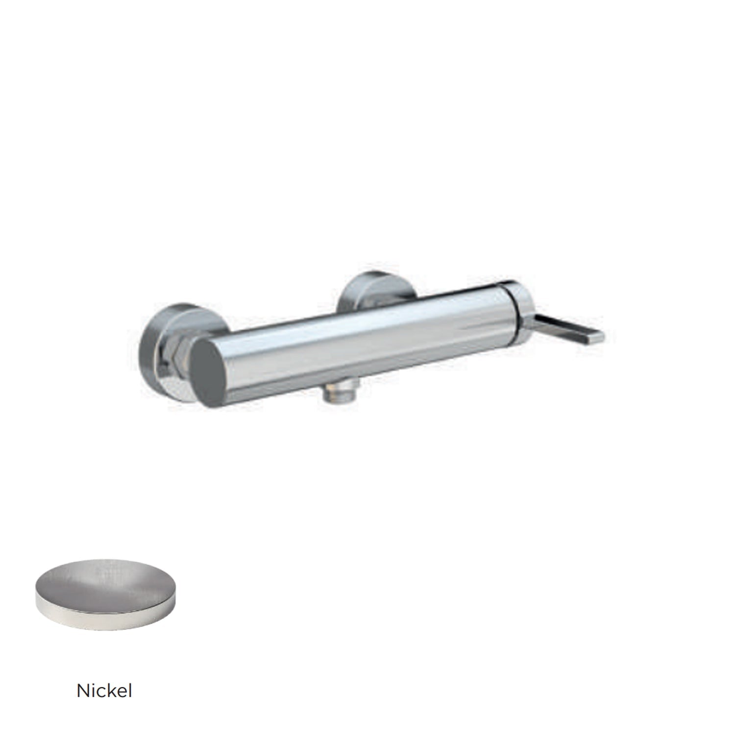 Miscelatore monocomando esterno per doccia RubiFlux serie Tundra - Nickel by CeramicStore | Lo specialista del tuo bagno