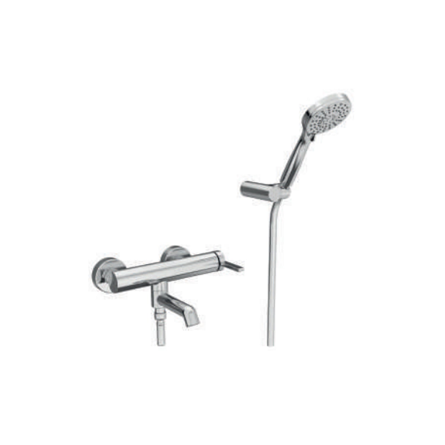 Miscelatore monocomando per vasca con kit doccino RubiFlux serie Tundra - Cromo by CeramicStore | Lo specialista del tuo bagno