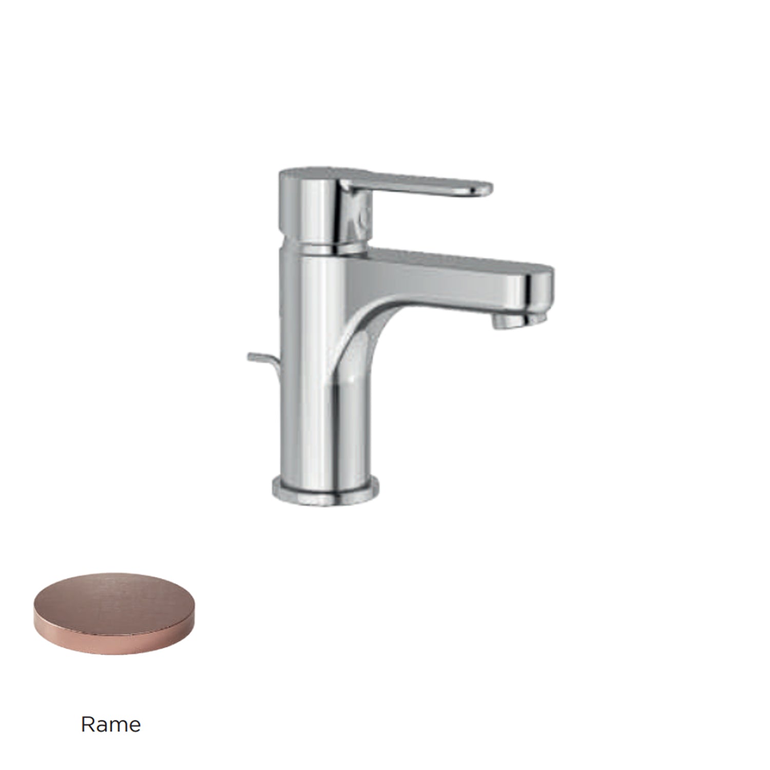 Miscelatore monocomando lavabo con scarico RubiFlux serie Lume - Rame by CeramicStore | Lo specialista del tuo bagno