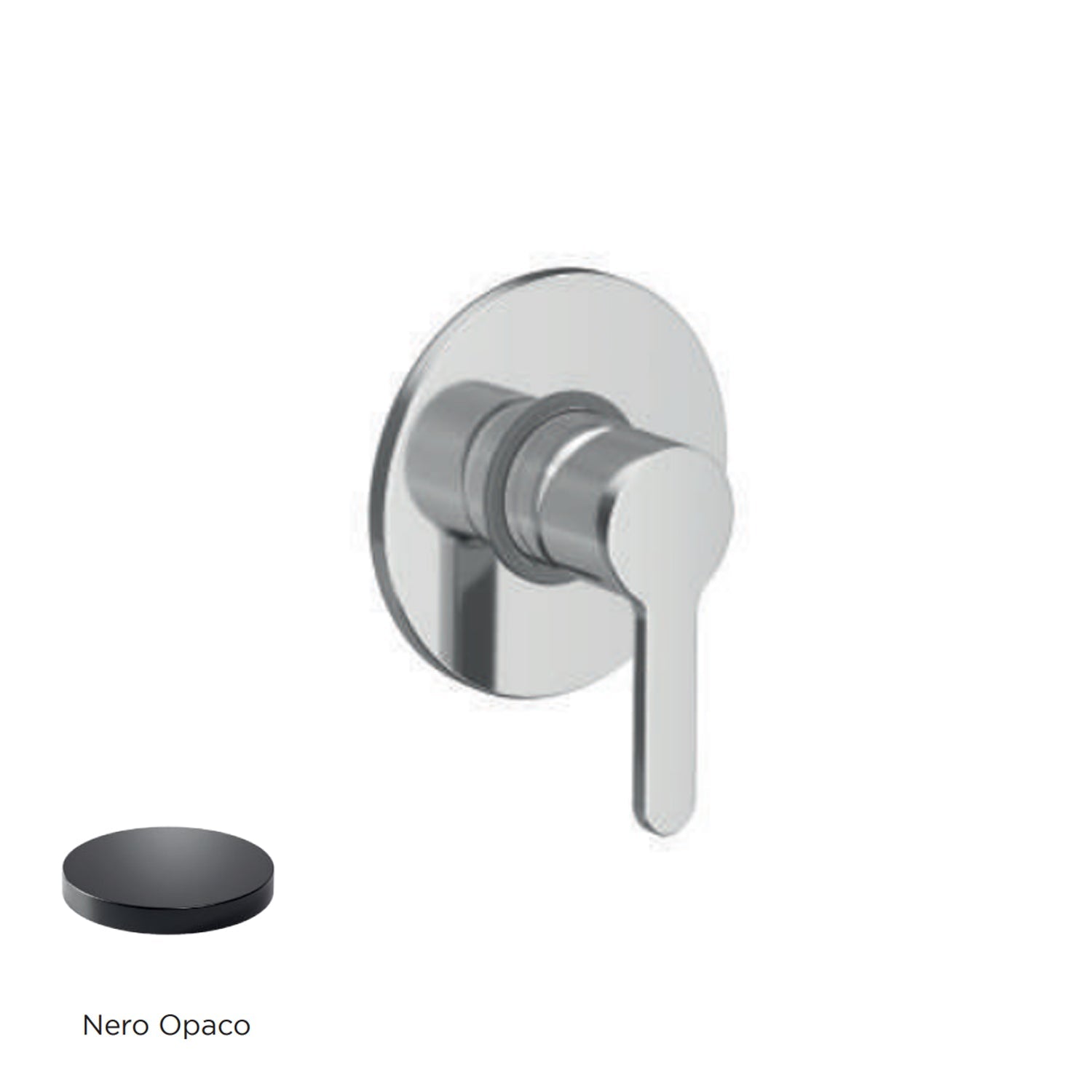 Miscelatore monocomando da incasso per doccia RubiFlux serie Lume - Nero Opaco by CeramicStore | Lo specialista del tuo bagno