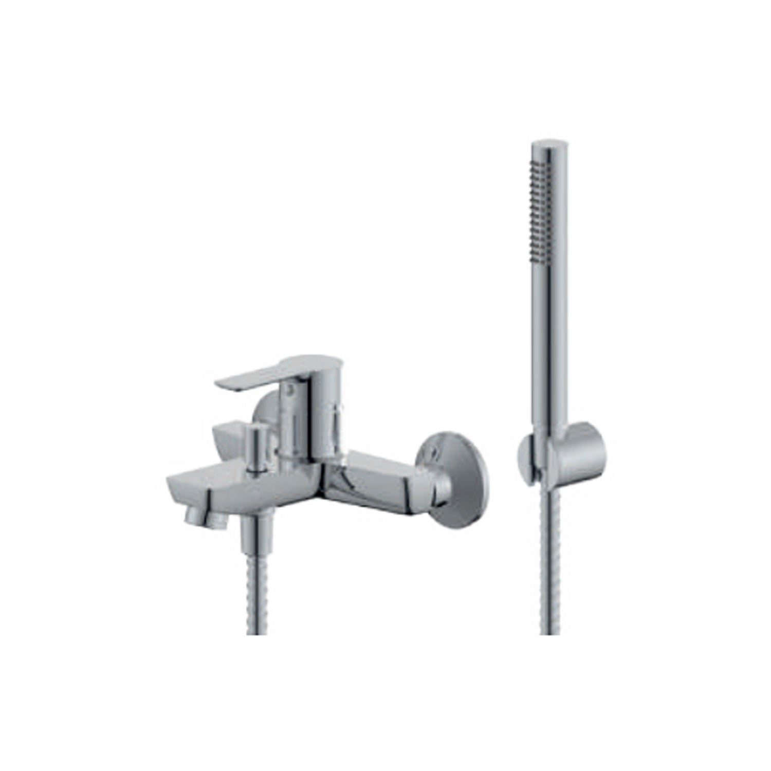 Miscelatore monocomando per vasca con kit doccino RubiFlux serie Zea - Cromo by CeramicStore | Lo specialista del tuo bagno