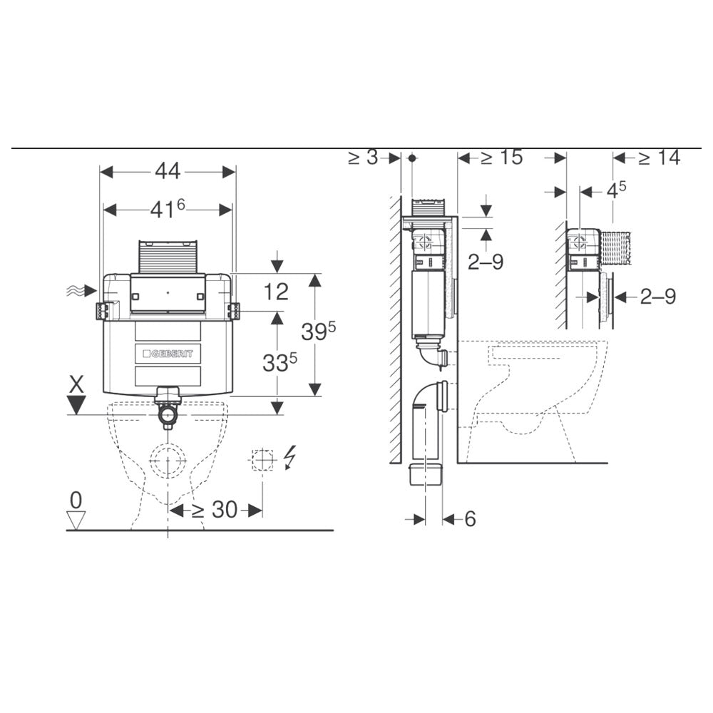 Cassetta incasso Omega 12 per Wc sospesi e a terra adatta per spazi ridotti, mansarde e sottofinestre 2