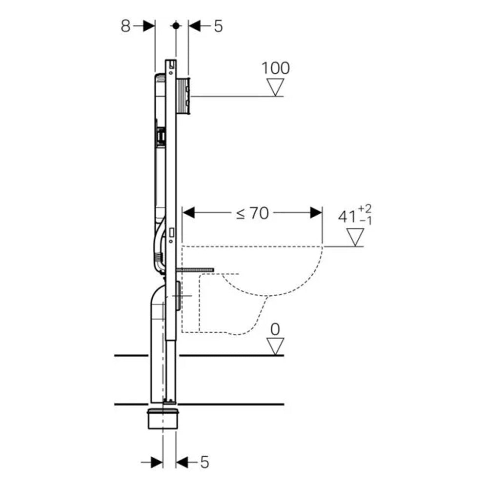 Cassetta incasso Geberit Duofix 'Sigma 8' per pareti in cartongesso art 111.795.00.1 2