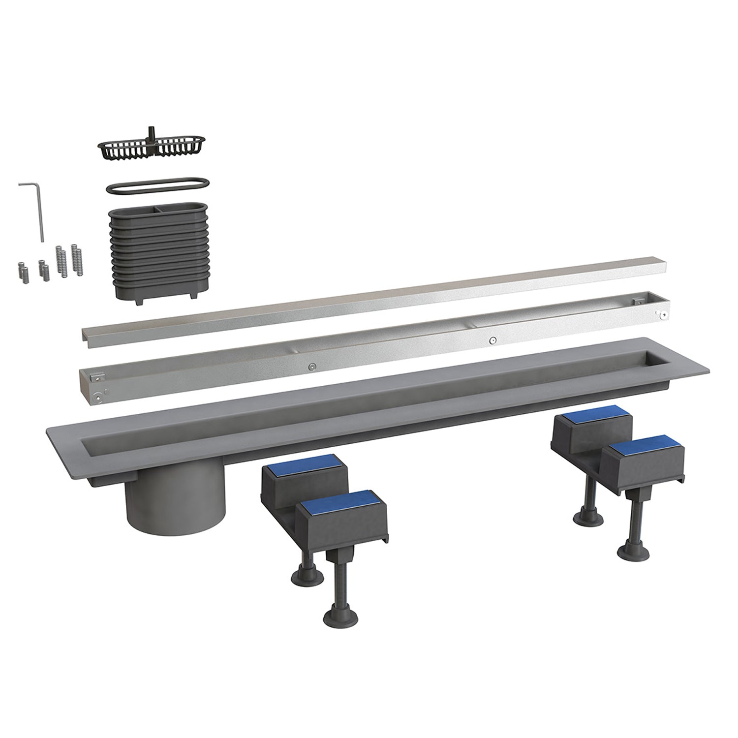 Canaletta doccia per scarico a pavimento Canalissima Bonomini cm 120 con griglia in alluminio by CeramicStore | Lo specialista del tuo bagno