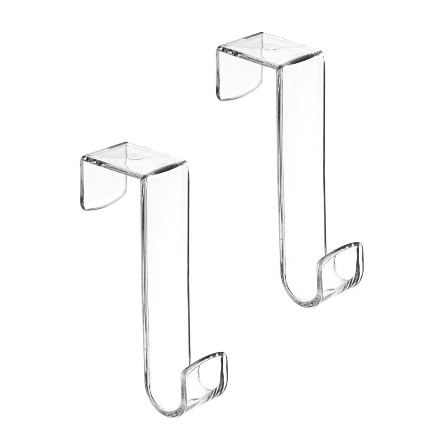 Set 2 appendini a gancio dietroporta in polipropilene trasparente by CeramicStore | Lo specialista del tuo bagno