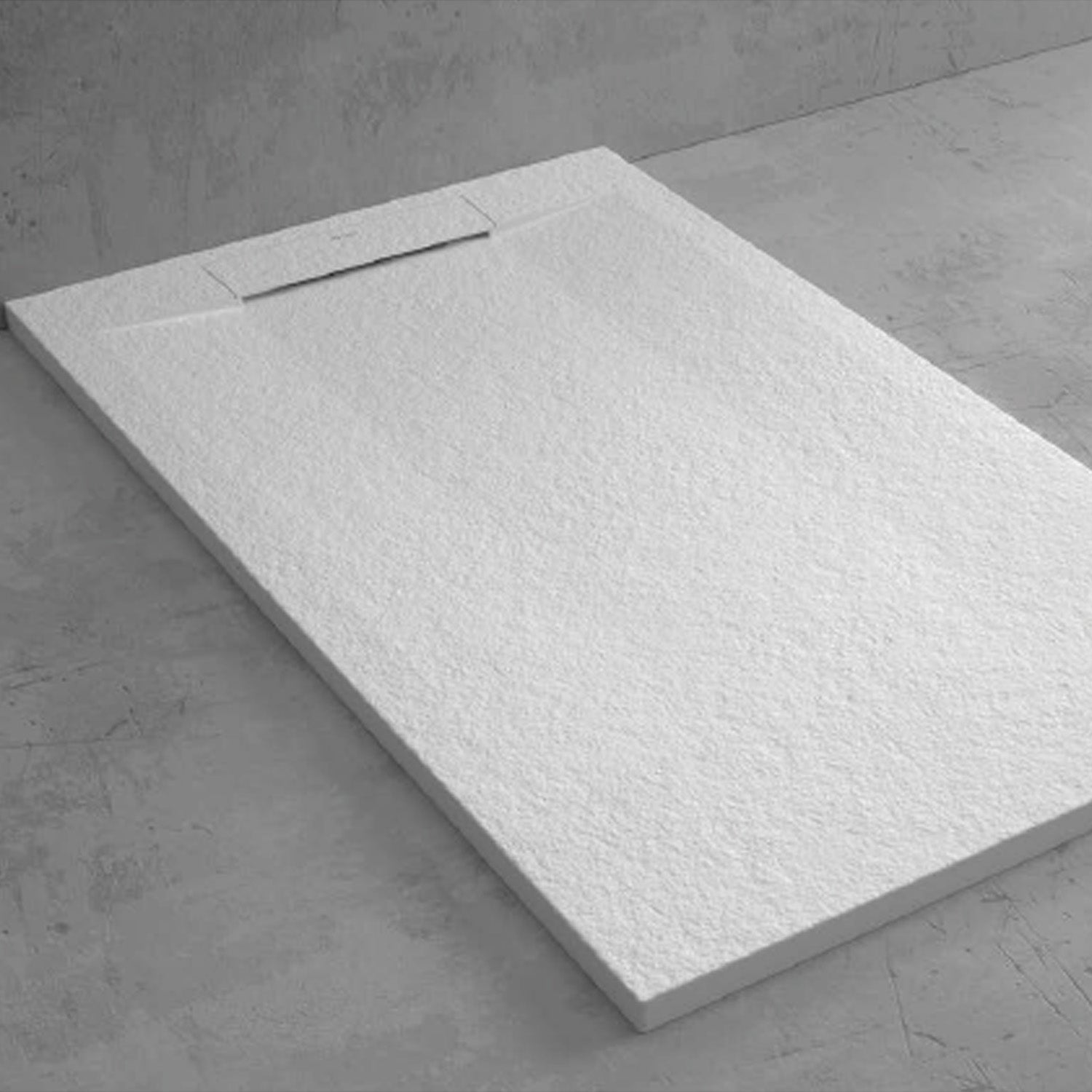  Piatto doccia in resina modello Titano 90x110 cm bianco effetto pietra by CeramicStore | Lo specialista del tuo bagno
