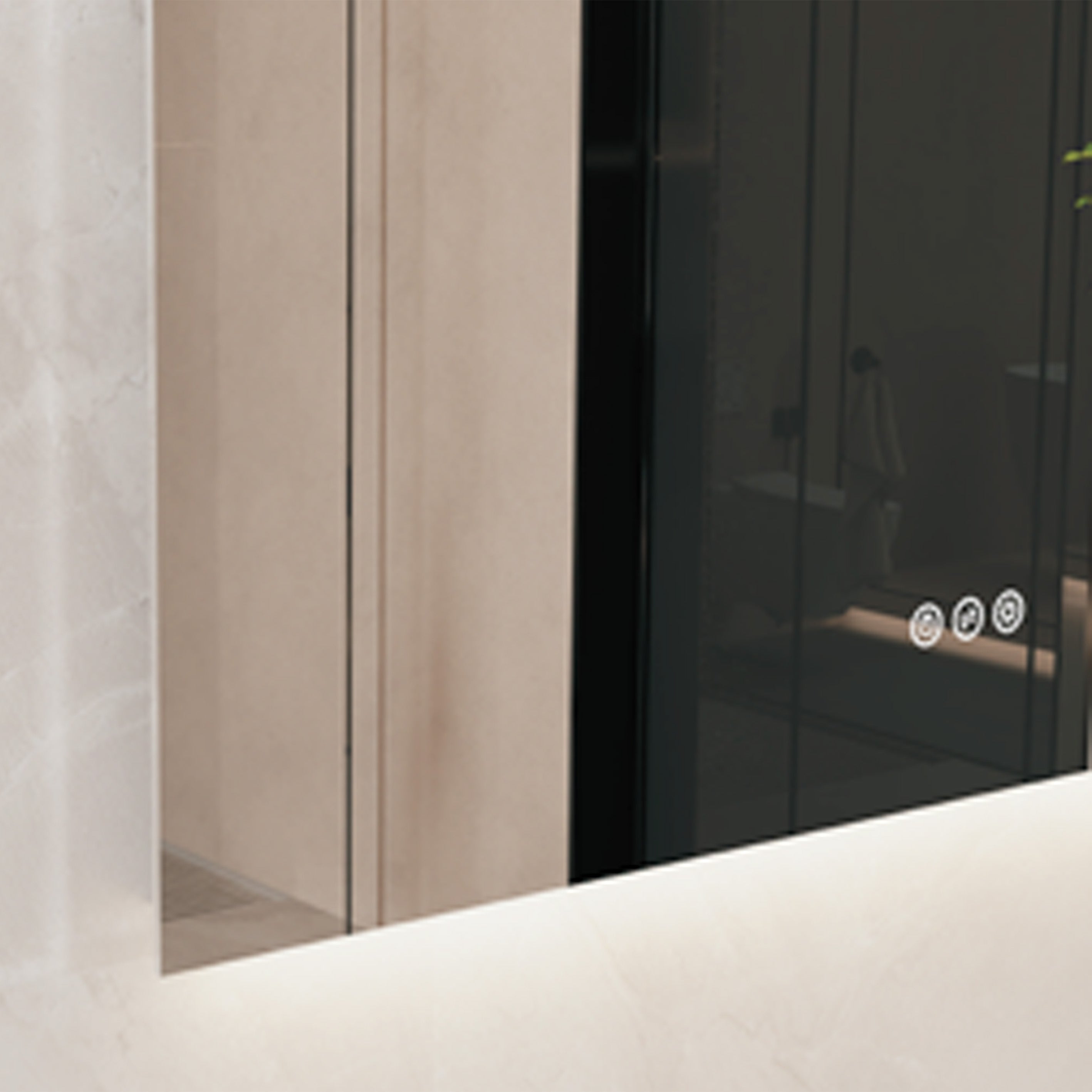 Specchio doppia illuminazione Eterea 100x70 con tasto antifog e 3 intensità  di luce 5