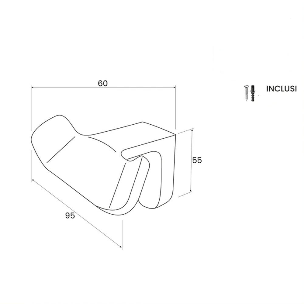 Appendino bagno in Cromall Bathcore Serie Galax - Cromo 2