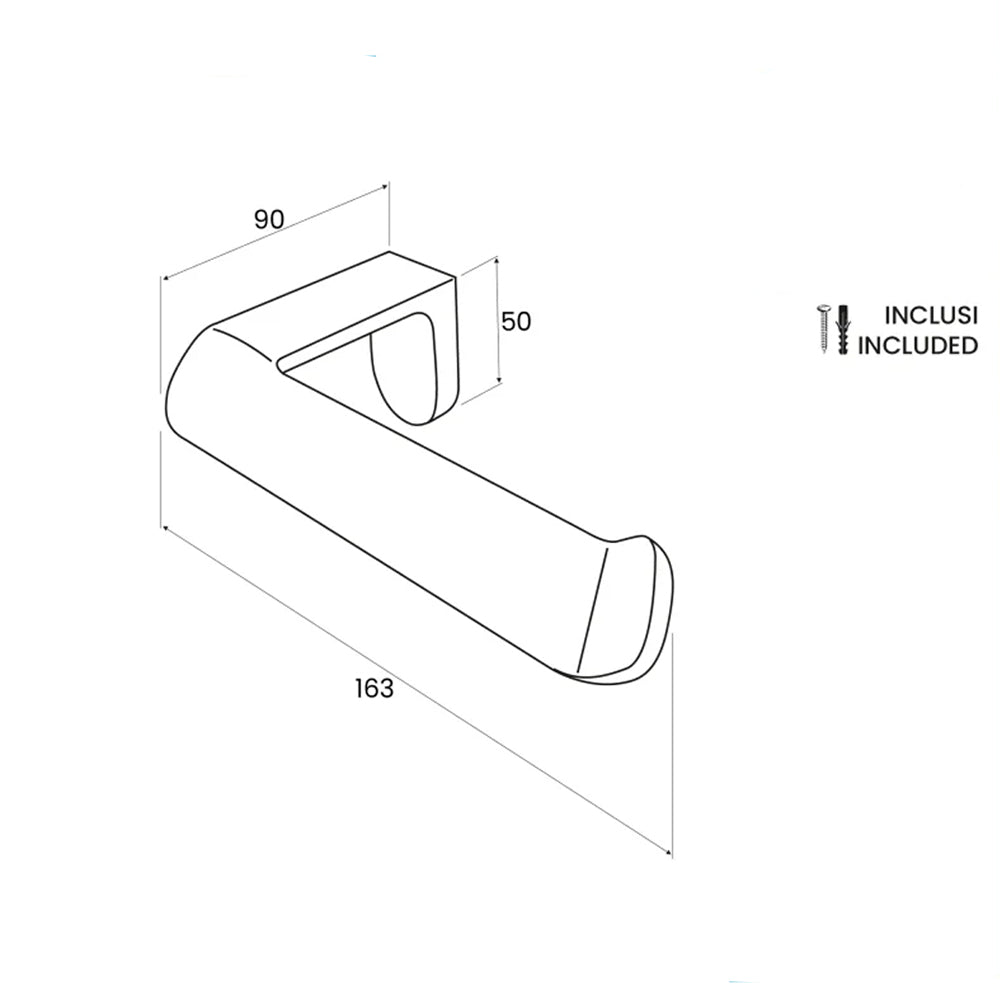 Porta rotolo bagno in Cromall Bathcore Serie Galax - Cromo 2