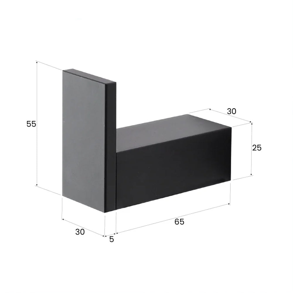 Appendino bagno in alluminio Bathcore Serie Sun - Nero 2