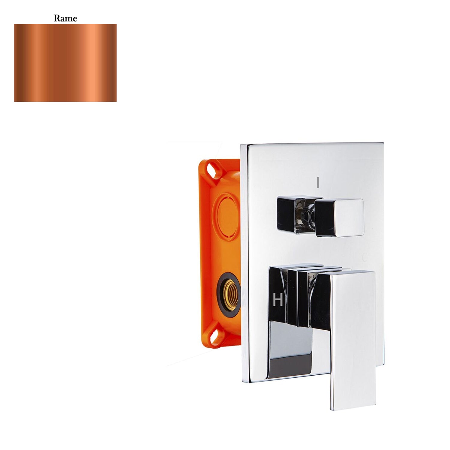 Miscelatore incasso 2 vie con easy box e cartuccia 40 rame by CeramicStore | Lo specialista del tuo bagno