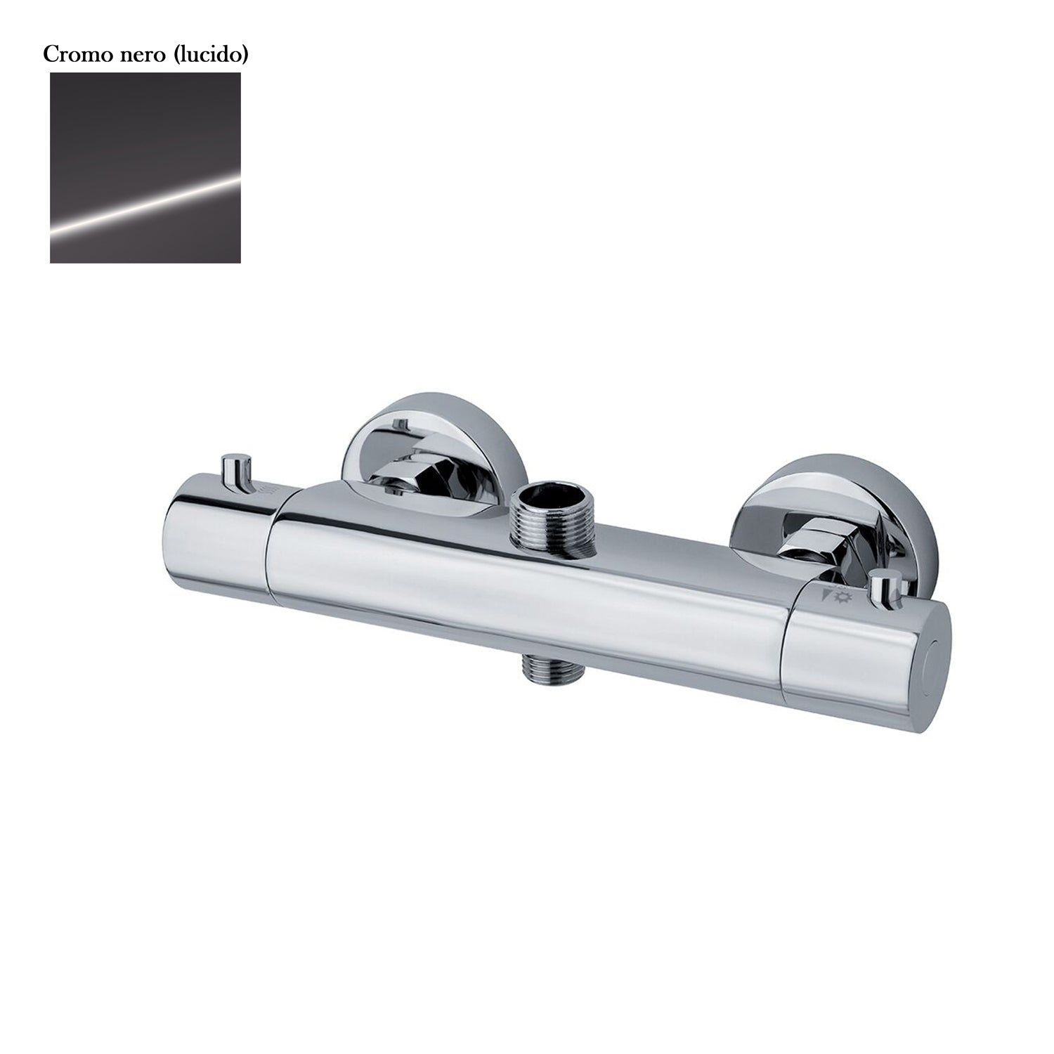 Termostatico doccia esterno con deviatore cromo nero by CeramicStore | Lo specialista del tuo bagno